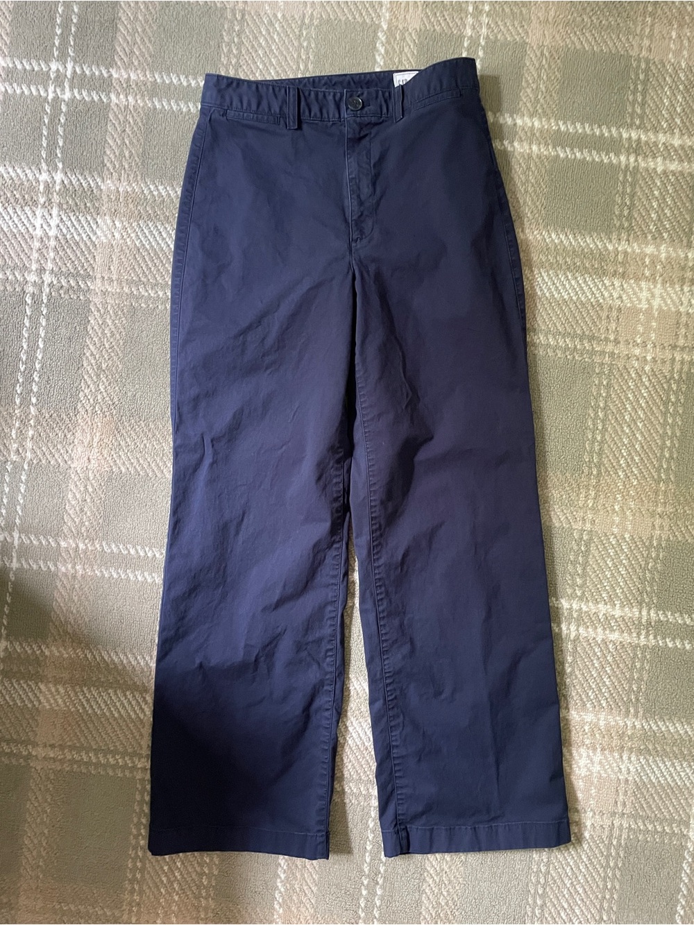 GAP high rise stride ankle navy blue straight leg pants size 10 tall